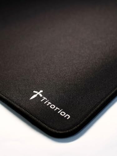 Mouse Pad Gamer Control Profissional 49x42 Deskpad Hexágono Branco Preto Liso Ergonômico - Titorion (Preto)