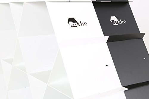 Floating hexagon shelves, wall shelves, white standing shelf or wall shelf, Metal Ruche shelving unit Size L - Thumbnail 3