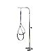 No-Sit Haunch Holder Pet Grooming loop noose - stainless steel wire rope restraint noose for Grooming Tables arm, bath dog (Small, Medium and Large Dogs)