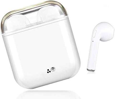 Bluetooth Headset, Wireless Earbuds, IPX4 Anti-Sweat and Noise Reduction with Microphone Earphones and Charging kit, Compatible with Bluetooth Enabled Devices (Whtie)