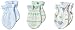 Spasilk Unisex-Baby Newborn 3 Pack 100% Cotton Scratch Mittens, Blue Elephant, 0-3 Months