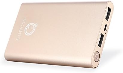 10000mah Portable Power Bank Fast Charging Dual USB Ports Small External Battery Kit Ultra-Compact for iPhone Samsung and other Smart Device Gold