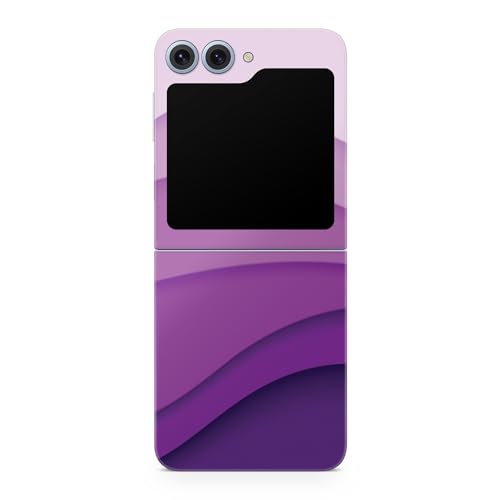 Phone Skin Compatible with Samsung Galaxy Z Flip 6 - Papercraft Purple - Premiu…