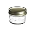 Premium Vials 12 pcs, 4 oz Mason Glass Jars with Gold Lids