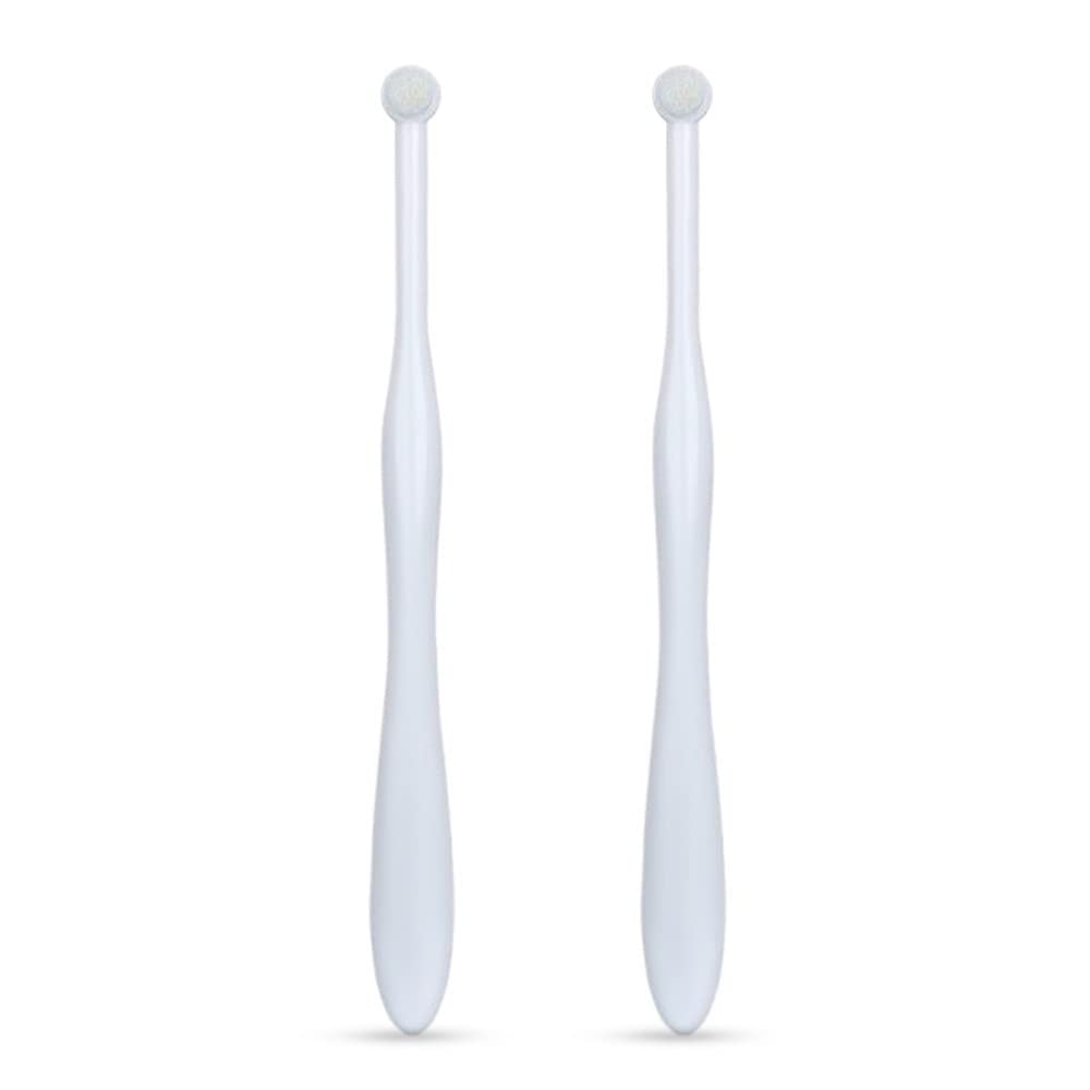 2 PCS Dog Toothbrush,Soft Dog Teeth Cleaning Brush with Microbrush Head for Cats Kittens Small Dogs Puppies Oral Care