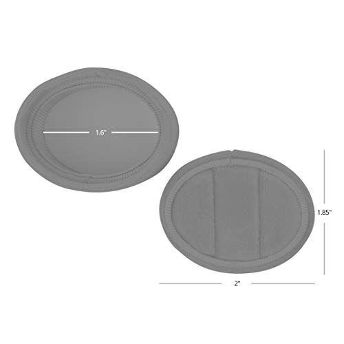 Koyal Wholesale Double Oval Velvet Ring Box, Vintage Wedding Ceremony Ring Box with Detachable Lid, 2 Piece Engagement Ring Box Holder, Proposal Idea, Slim Ring Box with Cushion (Slate Gray)