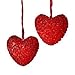 Set of 10 Red Valentines Day Heart Christmas Lights - Red Wire