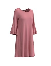 Cokuco vestido de túnica suelto con mangas volantes para mujer