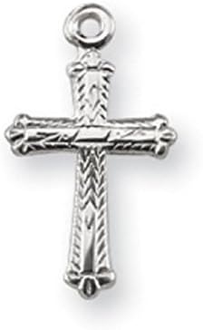 Detailed 5/8" Sterling Silver Cross