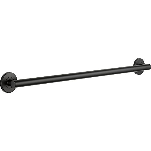 DELTA FAUCET 41836-BL Contemporary ADA Decorative Grab Bar, Matte Black