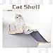 Scurrty Handmade Wall Mounted Cat Shelf Wooden Cat Hammock Perch with Bed Modern Cat Furniture Size L