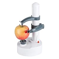 BBT-shop Electric Peeler Multifunctional Automatic Stainless Steel Electric Rotating Express Fruits & Vegetables Cutter Slicer for Potato Apple Pear Fruit Kitchen Peeling Tool