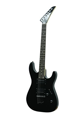 ivy ISJ-100 BK Strat Solid-Body Electric Guitar, Black
