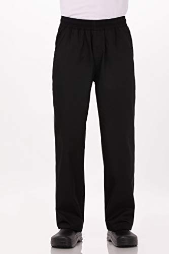 Chef Works Men's Essential Baggy Chef Pants, Black, X-Small - Thumbnail 7