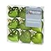 Christmas Decorations 9 Pack 40mm Multi Finish Heart baubles - Apple Green
