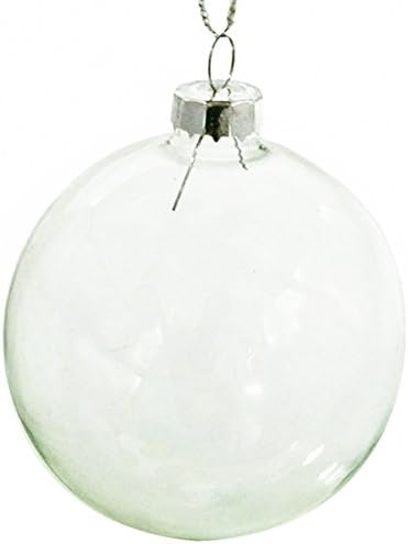 Christmas Ornaments Ball, Clear Glass Balls Perfect Use for Family Drawing Room, Wedding and Party (3.15")