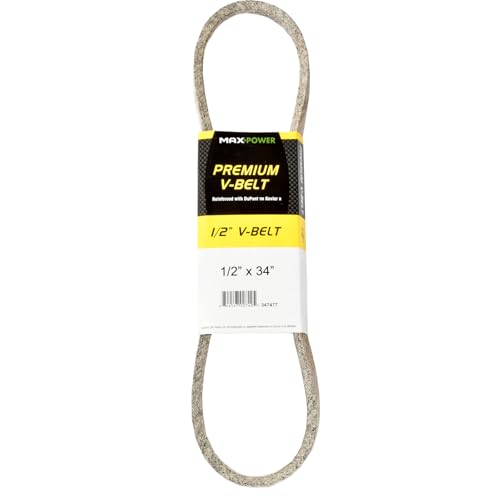 Maxpower 347477 Premium Belt Reinforced with Kevlar Fiber Cords, 1/2" x 34"