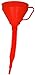 Attwood 14580-1 Marine Non-Splashing Filter Funnel with Handle and Long Flexible Nozzle, Red Finish