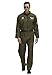 Men's Flight Suit Costume Military Fighter Pilot Jumpsuit Halloween Cosplay Costume M