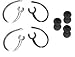10 pc set (2-black, 2-translucent ear hooks & 6 "FOAM" ear buds) Compatible w/ Samsung HM1700 HM 1700 by Gadgetbrat®