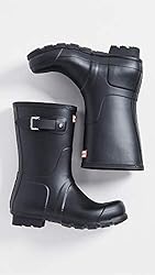 Hunter Men's Original Short Rain Boot, Black, 10