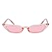 WOWSUN Vintage Cat Eye Polarized Women Sunglasses Small Retro Trendy Cateye Sunglasses (Pink Frame Pink Lens)