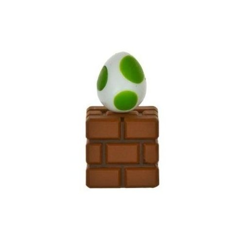 Nintendo Super Mario Bros Wii Edition 1.6 inch Egg Green on Brick Block - Choco Egg - Japanese Import Mini Figure