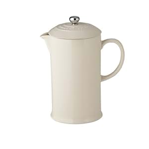 Le Creuset - Cafetera de émbolo de gres, 750 ml, color cream: Amazon.es