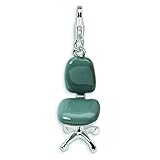Sterling Silver 3-D Enameled Office Chair W/Lobster
