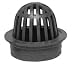 Storm Drain FSD-064-A 6-in. Round Plastic Atrium Grate - Black