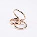 TIGRADE 2mm 4mm Titanium Ring Rose Gold Dome High Polished Wedding Band Comfort Fit Size 3-13.5 (2mm, 7.5)