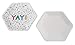 BLUE PANDA - Disposable - 24-Count Hexagon Paper Plates, Kids Birthday Party Supplies for Appetizer, Lunch, Dinner, and Dessert, 9 x 8 Inches