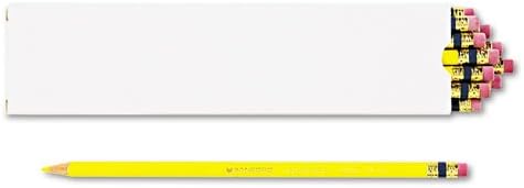 Col Erase 消しゴム付き鉛筆 黄色い芯 黄色い本体 12本 Pr365 Hr