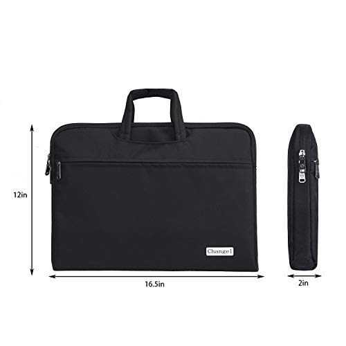 changel Laptop Bag, 15.6 inch Laptop Case, Briefcase Messenger Shoulder Bag for Men Women, College Students Business People Office Workers Professional Computer, Notebook, Table, MacBook Bag, Black