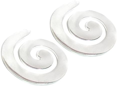 Two (2) NinjaCrafters Sterling Silver Spiral Stamping Blanks - Ready to Stamp Swirl Shape, 22g