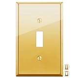 Rio Salto BRASS Polished Gold 1-Gang Toggle Light