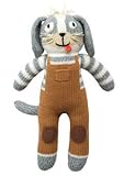 Blabla Toutou The Dog Mini Plush Doll - Knit Stuffed Animal for Kids. Cute, Cuddly & Soft Cotton Toy. Perfect, Forever Cherished. Eco-Friendly. Certified Safe & Non-Toxic.