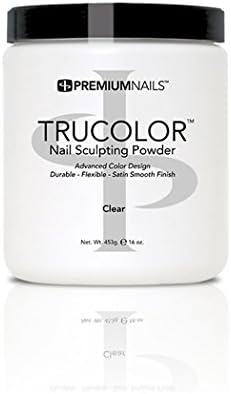 Premium Nail Acrylic Nails Trucolorpowder - 16oz/453g - Clear