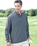 Ashworth Mens Houndstooth Half-Zip Jacket - BLACK - S