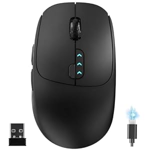 マウス 無線 ワイヤレスマウス 電池残量表示付き Bluetooth 5.2 + 2.4GHz 静音 瞬時接続