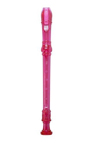 GEAMUS Soprano Descant Recorder 8-Hole With Colorful Cleaning Rod + Case Bag Music Instrument (Pink)