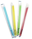 9 Boba Straws Mixed Colors (Wrapped) - 1600pcs/Case by Karat