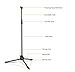 1.5M / 4.9ft Lightweight Tripod Stand Mount Holder with 1/4 Screw for Mini Projector