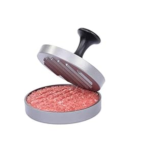 GRÄWE Burgerpers met 50 vellen bakpapier, hamburgerpers, set van gegoten aluminium voor lekkere hamburgers, patties, BBQ…