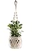 Selbst 3 Pack Macrame Plant Hangers Handwork Classic Rope 4 Legs for Wall or Air Hanging Holder Indoor Outdoor with 3 Hooks 70 Inch White