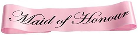 Maid of Honor Sash - Pink Maid of Honour Sash, Bachelorette Party Pink Sash, Bridal Shower Gift