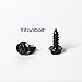 Titanbolt Black License Plate Screws for Domestic Cars & Trucks (Pack of Four) Zinc Plated Fasteners for Plate Covers and Frames