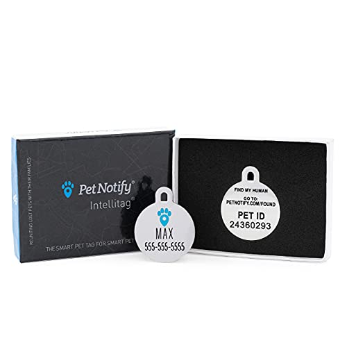 Pet Notify Intellitag Smart Pet ID Tag Animal Recovery System for