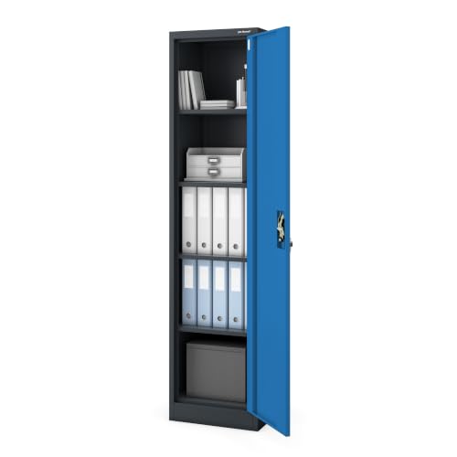 Jan Nowak Aktenschrank Metall, abschliessbar, 4 Boeden, 185 x 40 x 45 cm
