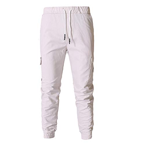 iYBUIA Men's Jogger Pants in Basic Solid Colors and Stretch Twill Fabric